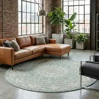 FRAAI Teppich Vintage Rund - Wonder Oriental Grün Ø 150 cm