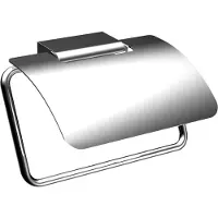 Emco flow Toilettenpapierhalter mit Deckel, 270000101, Farbe: Chrom