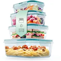 Gourmet Maxx GOURMETmaxx Glas-Frischhaltedosen Klick-it 8-tlg. Vorratsdosen Set transparent