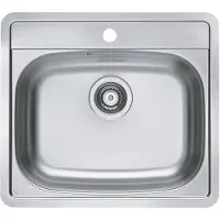 Alveus A1106813, Aufsatzwanne, Rechteckig, Edelstahl, Edelstahl, 1 Becken, Rechteckig