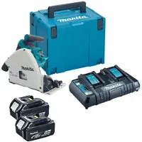 Makita DSP600PT2J, Metall, Holz, Schwarz, Blau, Bürstenlos, Überlastschutz, 16,5 cm, 6300 RPM