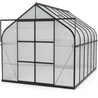 Pergart Vitavia Gewächshaus "Dione 8300" inkl. Stahlfundamentrahmen schwarz 8,3 m² 4 mm HKP