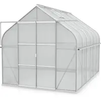 Pergart Vitavia, Aktionsangebot (inkl. 100 Euro Zubehör): Gewächshaus "Dione 8300" inkl. Stahlfundamentrahmen, aluminium eloxiert, 8,3 m², 4 mm HKP
