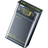 WEKOME WP-321, 20000 mAh, Lithium Polymer (LiPo), Kabelloses Aufladen, Schwarz, Transparent