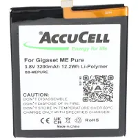 AccuCell Akku passend für Gigaset ME Pure Li-Polymer 3.8V 3200mAh 12.2Wh