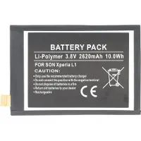 AccuCell Akku passend für Sony XPERIA L1, Li-Polymer, 3,8V, 2620mAh, 10,0Wh, built-in, ohne Werkzeug