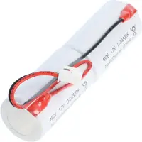 AccuCell Notleuchtenakku NiCd 2,4V 4500mAh L1x2 Mono D mit JST VHR-2 Stecker