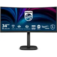 Philips 3000 series 34B2U3600C/00, 86,4 cm (34"), 3440 x 1440 Pixel, Wide Quad HD, LCD, 4 ms, Schwarz