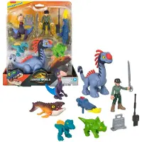 Jurassic World Imaginext Jurassic World : Die Wiedergeburt Set mit 6 Actionfiguren, Starter und Zubehör, 3 Jahr(e), Mehrfarbig, Kunststoff