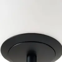 LUCANDE LED-Stehleuchte Darrow, schwarz/opal, Glas, dimmbar