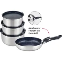 GSW Topf-Set "EASY CLICK" Set, 8 Stk. tlg. Edelstahl