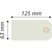 APLI Gepäckanhänger 125 x 63 mm neutral mit Draht beige 1.000 Gepäckanhänger