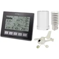 Technoline Wettercenter WS 2816 mit Innen-/Außentemperatur, Luftfeuchte, Wind, Luftdruck, Niederschlag, Wettervorhersage, PC-Datenübertragung & Solar