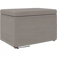 vidaXL Hocker Taupe 61 x 41 x 40 cm Stoff und Pressholz