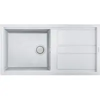 Elleci Best 480 G68, Schrankwaschbecken, Rechteckig, Granitek, Weiß, 1 Becken, Rechteckig