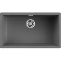 Elleci ZEN-F 130, Aufsatzwanne, Rechteckig, Keratek, Grau, 1 Becken, Rechteckig