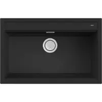 Elleci Best 130, Aufsatzwanne, Rechteckig, Keratek plus, Schwarz, 1 Becken, 726 x 365 mm