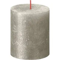 Bolsius Rustic Pillar Candles Shimmer Champagne