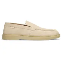 Manfield Beigefarbene Veloursleder-Loafer | Größe 41