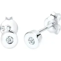 Elli DIAMONDS Ohrringe Basic Klassiker Diamant 0.06 Ct. 925 Silber Elli DIAMONDS Weiß