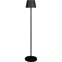 Konstsmide LED-Akku-Stehlampe Pomezia, schwarz, 124 cm, IP54, USB dimmbar, schwarz, für Wohn- / Esszimmer, Aluminium, Modern