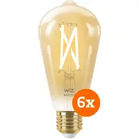 WiZ Connected WiZ Smarte Filamentlampe Edison 6er-Pack - Warm- bis kaltweißes Licht - E27