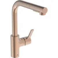 Ideal standard Küchenarmatur GUSTO L-Auslauf 2F-Br. Ausl 235mm sunset rose brushed copper