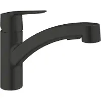 GROHE Start, Ziehen, Schwarz, Hebelgriffe, Einzelbild, Matt black, 1/2"