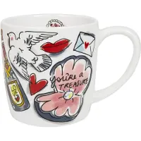 Blond Amsterdam Cappuccino-Becher Valentinstag Du bist ein Schatz in Bunt - 500 ml | Gr.: onesize