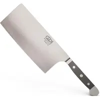 Güde Chinesisches Kochmesser, geschmiedet, 300 g, Serie Alpha, Doppelkropf, Griff POM schwarz
