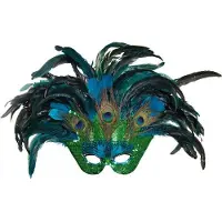 Orlob Pfauenfeder Maske Deluxe