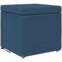 vidaXL Hocker Blau 41 x 41 x 40 cm Stoff und Pressholz