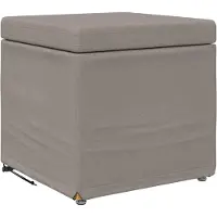 vidaXL Hocker Taupe 41 x 41 x 40 cm Stoff und Pressholz