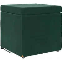 vidaXL Hocker Dunkelgrün 41 x 41 x 40 cm Samt und Engineering Holz