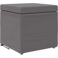 vidaXL Hocker Grau 41 x 41 x 40 cm Kunstleder und Engineering Holz