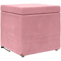 vidaXL Hocker Rosa 41 x 41 x 40 cm Samt und Engineering Holz