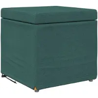 vidaXL Hocker Dunkelgrün 41 x 41 x 40 cm Stoff und Pressholz