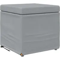 vidaXL Hocker Hellgrau 41 x 41 x 40 cm Stoff und Pressholz