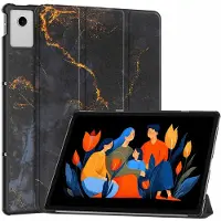 IMoshion Design Trifold Klaphülle für das Lenovo Idea Tab Plus - Black Marble
