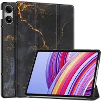 IMoshion Design Trifold Klaphülle für das Xiaomi Redmi Pad Pro / POCO Pad - Black Marble
