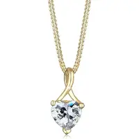 Elli Halsketten - Halskette Herz Infinity Zirkonia 585 Gelbgold - Gr. unisize - in Gold - für Damen