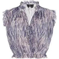 Faina Bluse Damen Blau Mehrfarbig