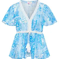 IZIA Bluse Damen blau weiss