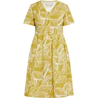 Usha Kleid Damen Gelb Wollweiss