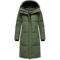 MARIKOO Winterjacke "Michikoo" Extra langer Schnitt mit seitlichen Gehschlitzen