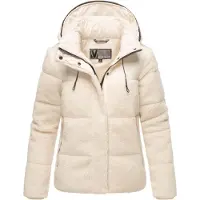 MARIKOO Damen Teddy Puffer Jacke mit Kapuze & Reißverschluss – Kaguraa