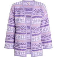 IZIA Strickjacke Damen Flieder Mehrfarbig