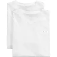 Gant für Herren. 900012008 2er-Set weiße T-Shirts mit Rundhalsausschnitt (XL), Lässig, Baumwolle, Kurzarm