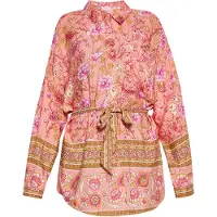 Usha Bluse Damen Hellrosa Mehrfarbig