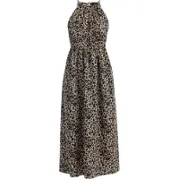 Faina Maxikleid mit Leoprint Damen Beige Löwe
